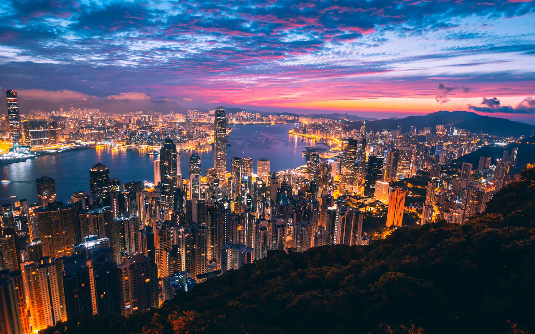 Photographie illustrant la ville de Hong Kong